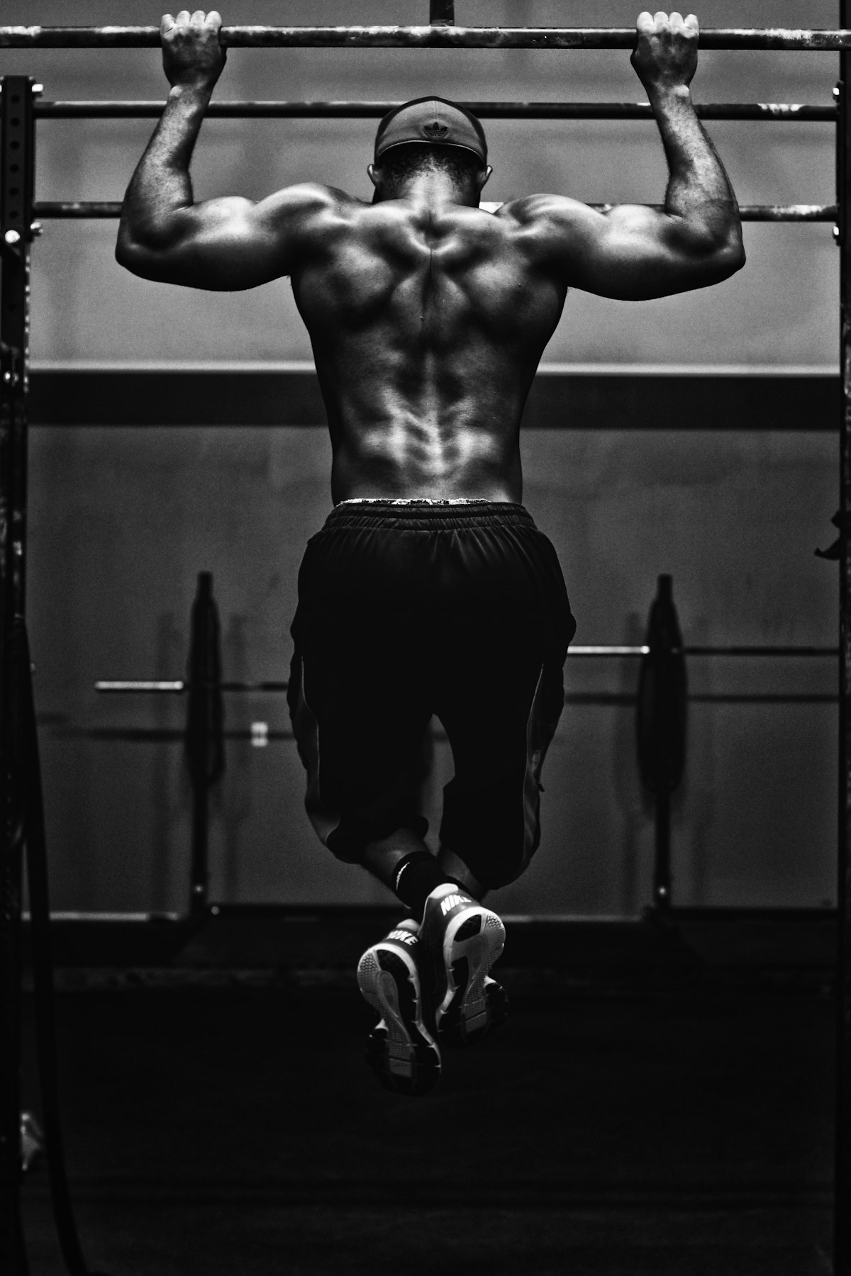 Athlete performing a pull-up